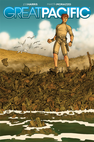 Illustration for article titled A sneak preview of Great Pacific, a new science fiction comic about the Pacific Garbage Patch